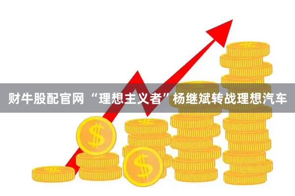 财牛股配官网 “理想主义者”杨继斌转战理想汽车